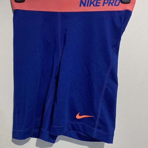 Nike Pro Men's Blue Orange Dri-Fit Elastic Waistband Biker Shorts Size Small - Picture 1 of 5